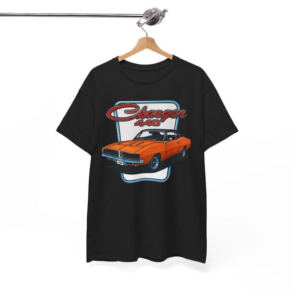 Charger 440 Classic Muscle Car Illustration Vintage Mopar T-Shirt - Picture 2 of 6